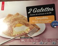 Galettes farine de sarrasin et de blé complète oeuf emmental crème fraîche jambon cuit