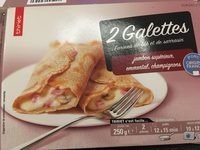 Galettes complètes jambon emmental champignons