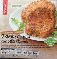 2 steaks de pois aux petits legumes