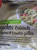 Flageolets cuisinés aux oignons et tomates grillées