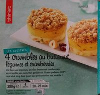 4 crumbles au butternut légumes et cranberries