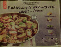 Festive aux pommes de terre, cèpes et fèves