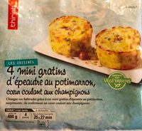 4 mini gratins d'épeautre au potimarron
