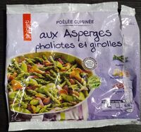 Poêlée cuisinée aux asperges pholiotes et girolles
