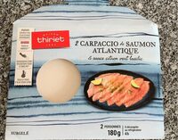 2 Carpaccio de saumon atlantique & sauce citron vert basilic
