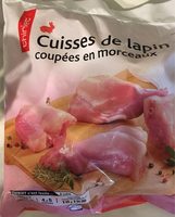 Cuisses de lapin coupées en morceaux
