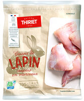 Cuisses de lapin coupées en morceaux
