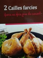 2 cailles farcies au foie gras de canard