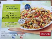Pâtes legumes et poulet à l’orientale