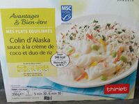 Colin d'Alaska sauce crème de coco et duo de riz