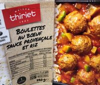 Boulettes au boeuf sauce provencale et riz
