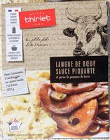 Langue de bœuf sauce piquante, purée de pommes de terre