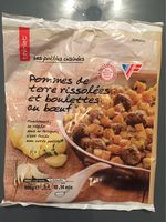 Pommes de terre rissolées et boulettes au boeuf