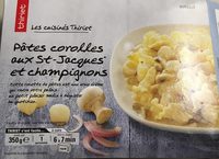 Pâte corolles aux st-Jacques et champignons