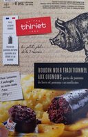 Boudin noir traditionnel aux oignons purée de pomme de terre