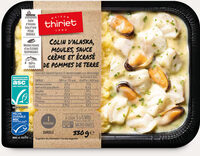 Colin d'Alaska et moule, sauce crème, écrasé de pommes de terre