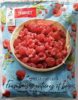 Framboises entières et brisées