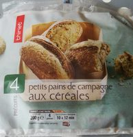 4 petits pains de campagne aux céréales
