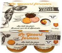 Le Yaourt fermier au lait du jour brassé sur lit d'abricot