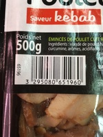 Émincés de poulet cuit