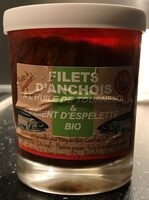 Filet d'anchois à l'huile de tournesol et piment d'espelette