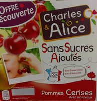 Compote Pommes -Cerises avec morceaux sans sucres ajoutés