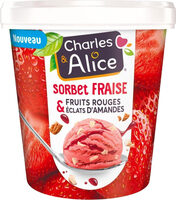 Sorbet fraise, fruits rouges & éclats d'amandes