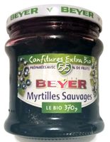 Confiture extra bio de myrtilles sauvages