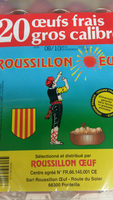 Roussillon œuf Gros œufs frais La boîte de 20
