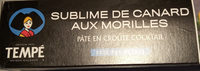 Sublime de canard au morilles pate en croute