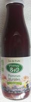 Jus pommes myrtilles PLANET BIO, bocal de