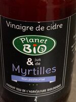 Vinaigre de cidre jus de myrtilles