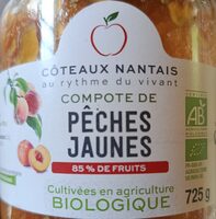 Compote de pêches jaunes avec morceaux