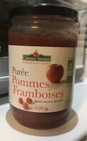 Purée de pommes framboises