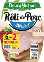 Rôti de porc cuit 100% filet -25% de sel