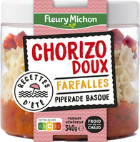 Chorizo doux farfalles et piperade basque