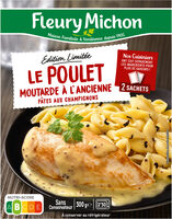 Le poulet moutarde à l'ancienne pâtes aux champignons