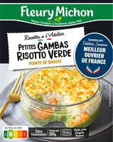 Petites Gambas et Risotto Verde pointe de Basilic