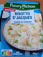 Risotto St Jacques fondue de poireaux