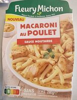 Macaroni poulet sauce moutarde