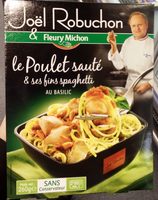 Poulet sauté & ses fins spaghetti au Basilic