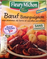Bœuf Bourguignon aux pommes de terre et carottes persillées