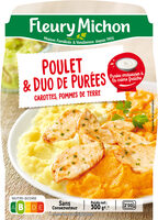 Poulet & duo de purées, carottes, pommes de terre