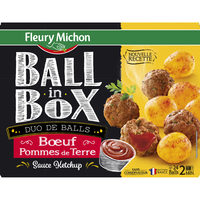 Ball in box boeuf pommes de terre sauce ketchup