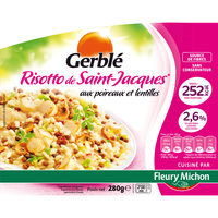Risotto de Saint Jacques* aux poireaux et lentilles