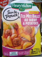 Tex-mex balls au boeuf & potatoes