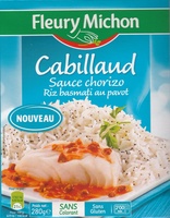 Cabillaud Sauce chorizo Riz basmati au pavot