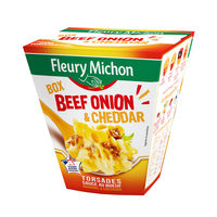 BOX BEEF ONION & CHEDDAR  (torsades sauce au boeuf oignons & cheddar)