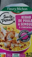 Kebab de poulet & semoule à l'orientale