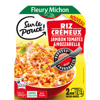 Riz crémeux jambon tomates mozzarella